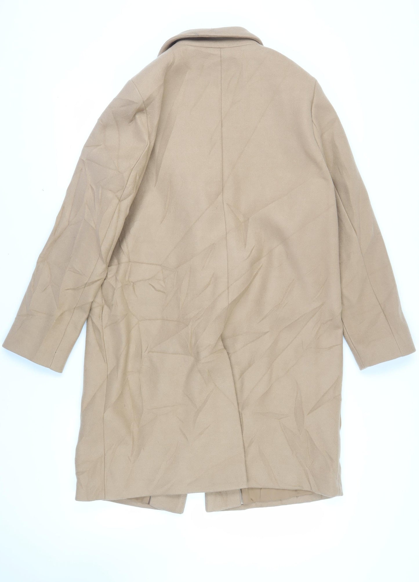 Womens UK Size 14 Marks and Spencer Beige Overcoat