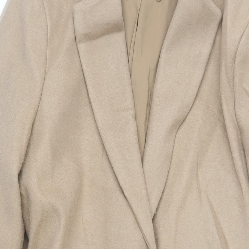 Womens UK Size 14 Marks and Spencer Beige Overcoat