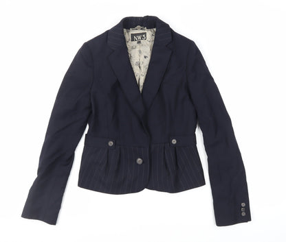 N.W.3 Womens Blue Jacket Blazer Size 8 Button