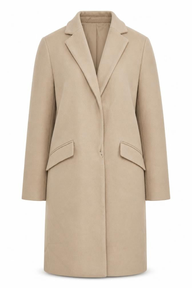 Womens UK Size 10 Marks and Spencer Beige Overcoat