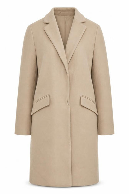 Womens UK Size 10 Marks and Spencer Beige Overcoat