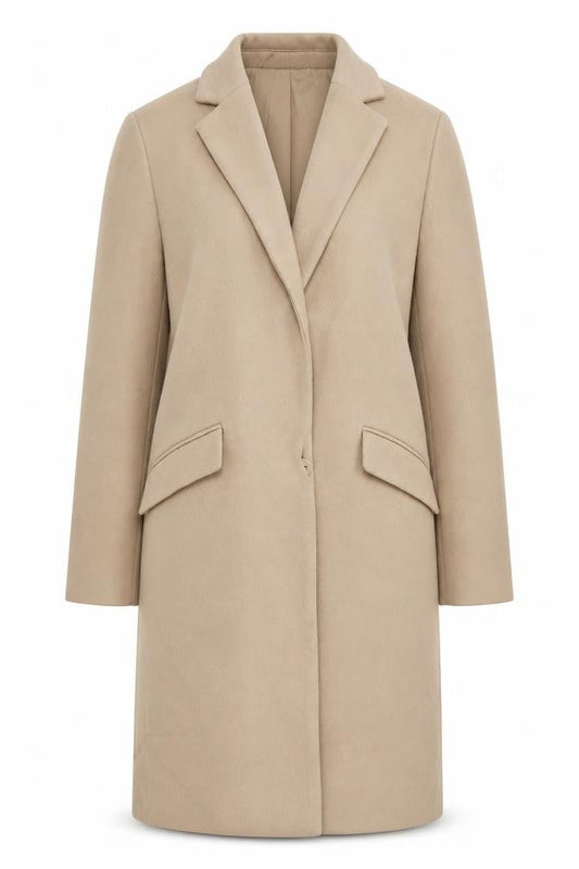 Womens UK Size 10 Marks and Spencer Beige Overcoat