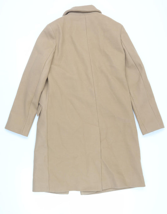 Womens UK Size 10 Marks and Spencer Beige Overcoat
