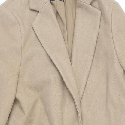 Womens UK Size 10 Marks and Spencer Beige Overcoat