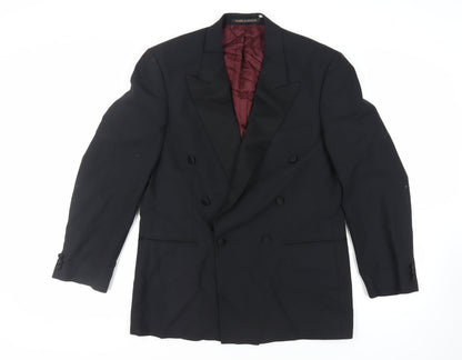 Mens UK Size 40 Marks and Spencer Regular Black Suit Tuxedo