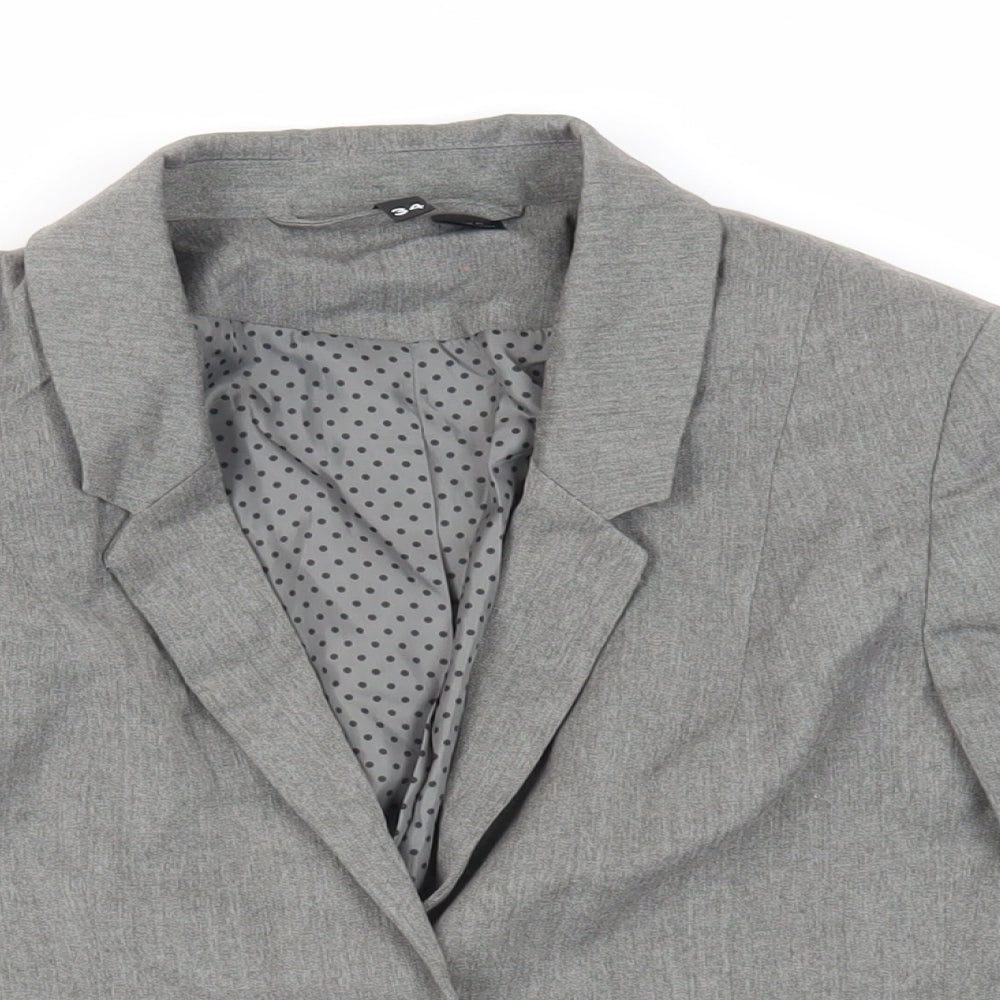 Divided by H&M Womens Grey Jacket Blazer Size 6 Button