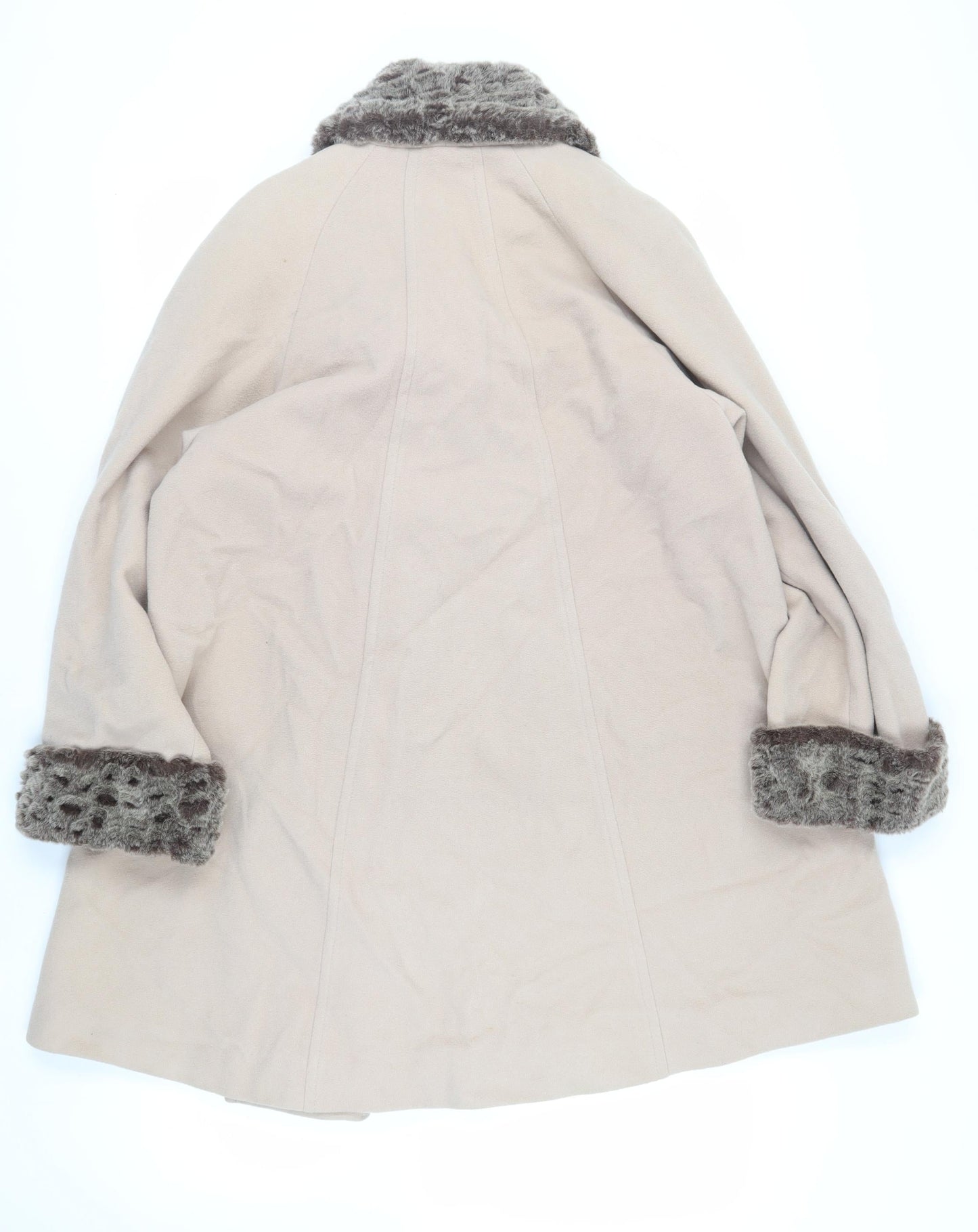 Womens UK Size 10 Eleganze Beige Overcoat