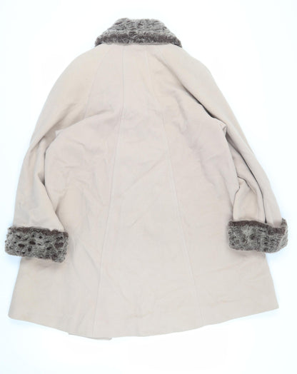 Womens UK Size 10 Eleganze Beige Overcoat