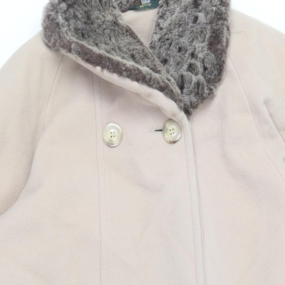 Womens UK Size 10 Eleganze Beige Overcoat