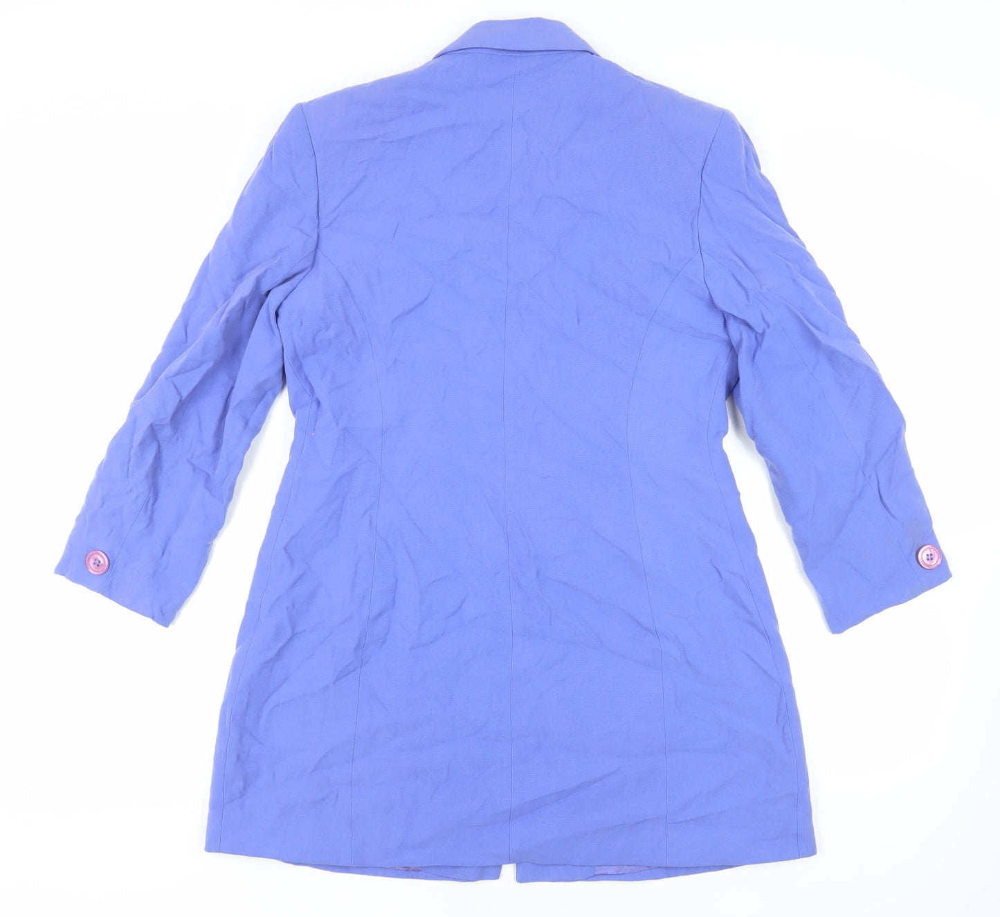 Principles Womens Blue Overcoat Coat Size 14 Button