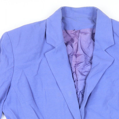 Principles Womens Blue Overcoat Coat Size 14 Button