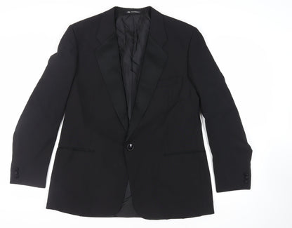 Mens UK Size 46 Chatsworth Regular Black Suit Tuxedo