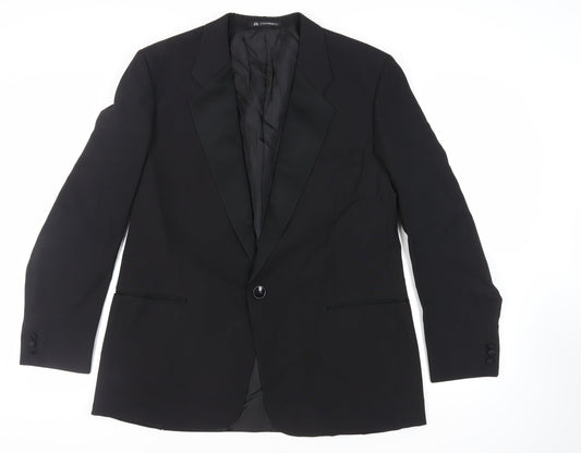 Mens UK Size 46 Chatsworth Regular Black Suit Tuxedo