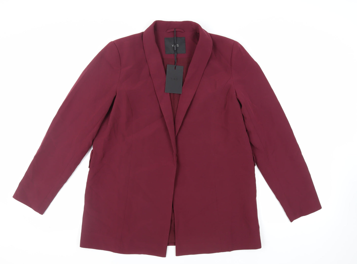 Y.A.S Womens Purple Jacket Blazer Size L Snap