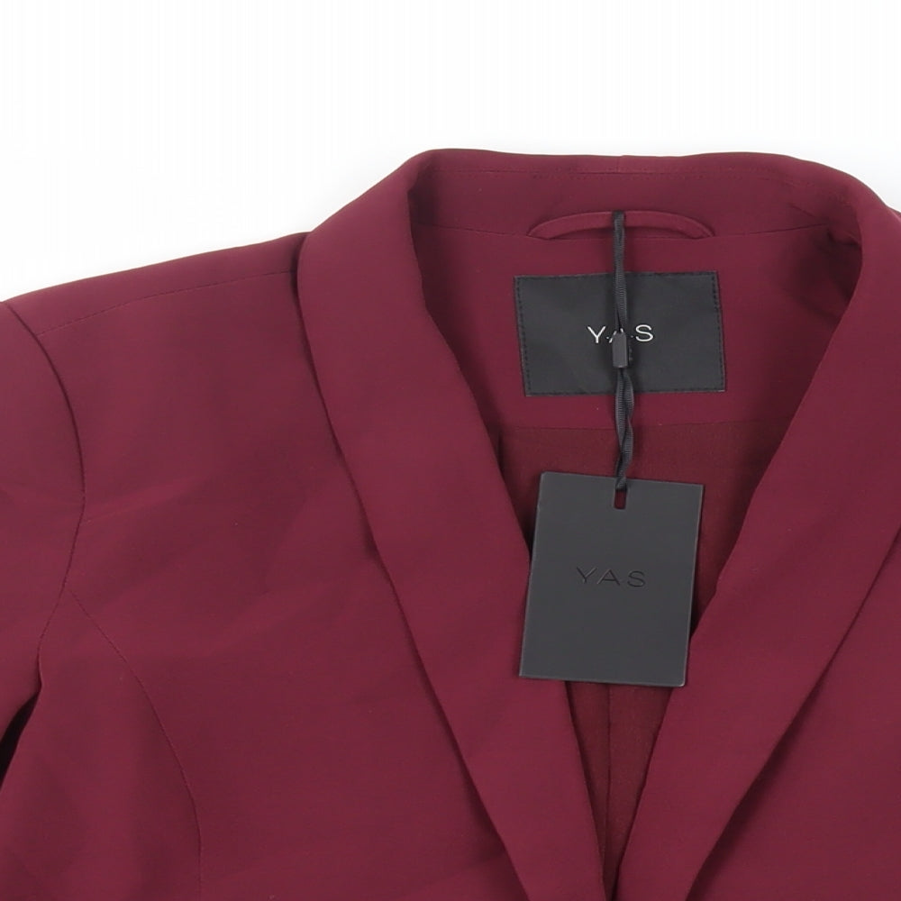 Y.A.S Womens Purple Jacket Blazer Size L Snap