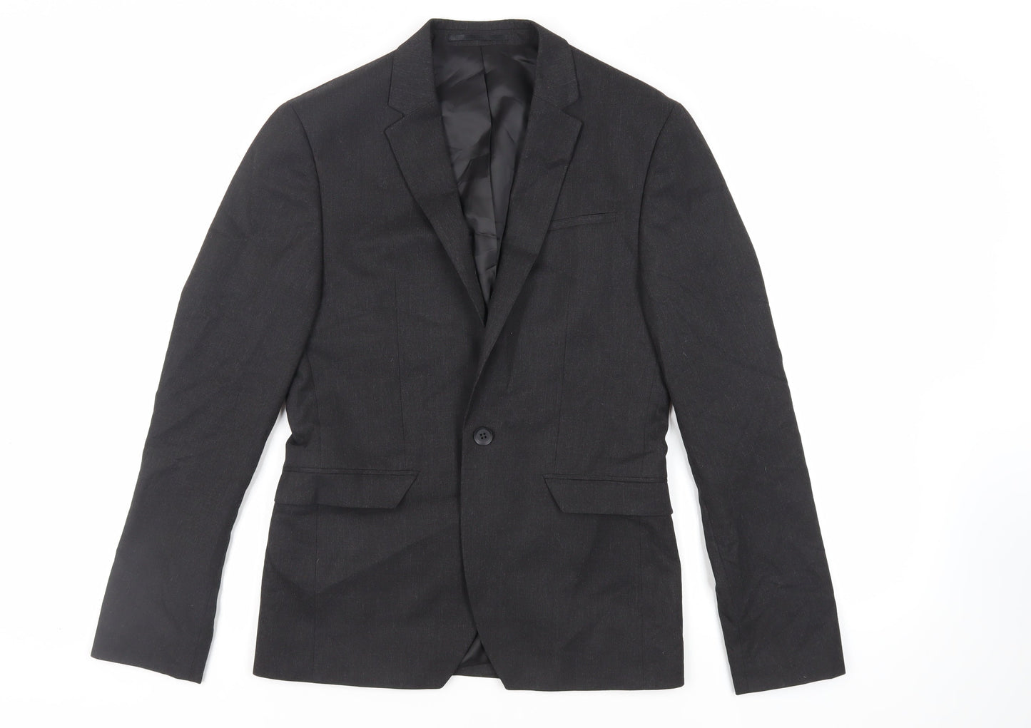 Label Lab Mens Black Polyester Jacket Suit Jacket Size 36 Regular