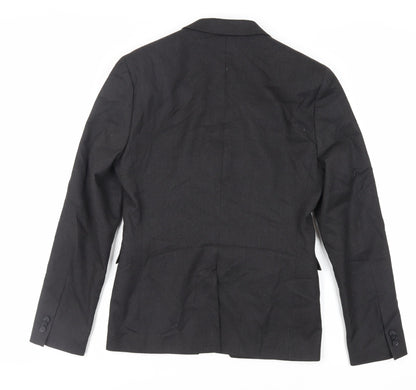 Label Lab Mens Black Polyester Jacket Suit Jacket Size 36 Regular