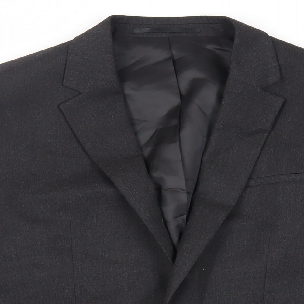 Label Lab Mens Black Polyester Jacket Suit Jacket Size 36 Regular