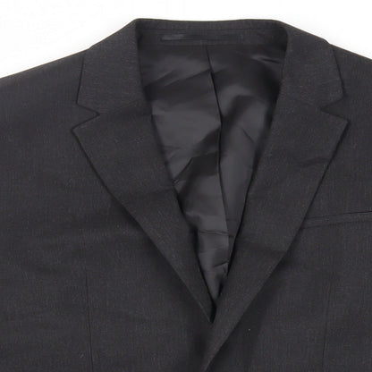 Label Lab Mens Black Polyester Jacket Suit Jacket Size 36 Regular