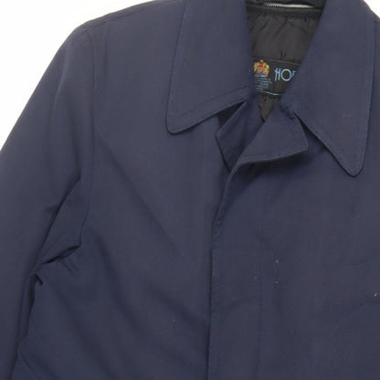 Mens UK Size S Hornes Blue Overcoat