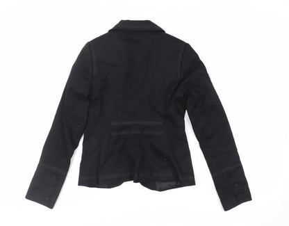 Womens UK Size 8 H&M Black Military Jacket