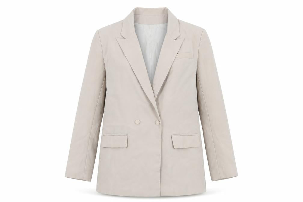 Missguided Womens Beige Jacket Blazer Size 10 Button