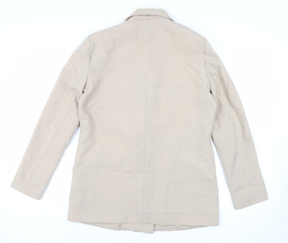 Missguided Womens Beige Jacket Blazer Size 10 Button