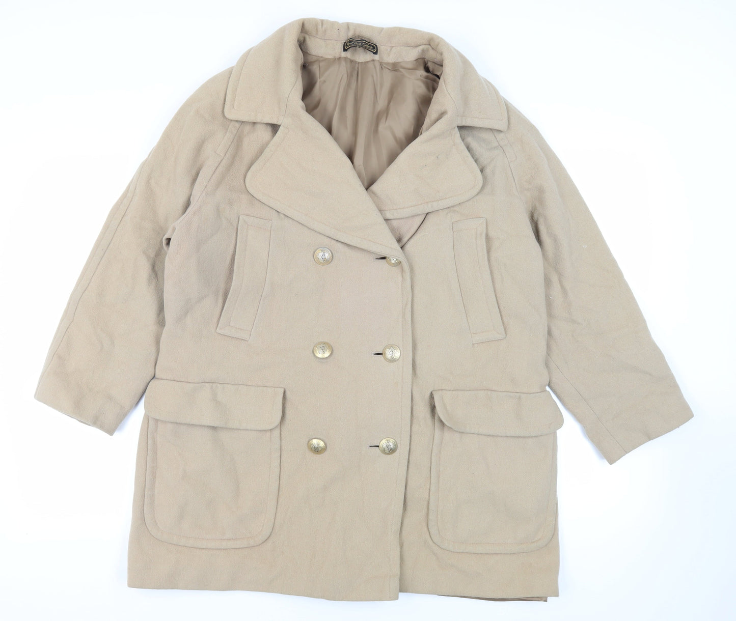 Womens UK Size 14 St Michael Beige Pea Coat