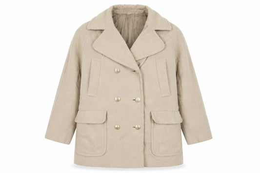 Womens UK Size 14 St Michael Beige Pea Coat