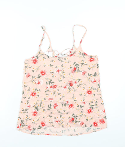 Lily Loves Womens Pink Floral Viscose Camisole T-Shirt Size 10 V-Neck