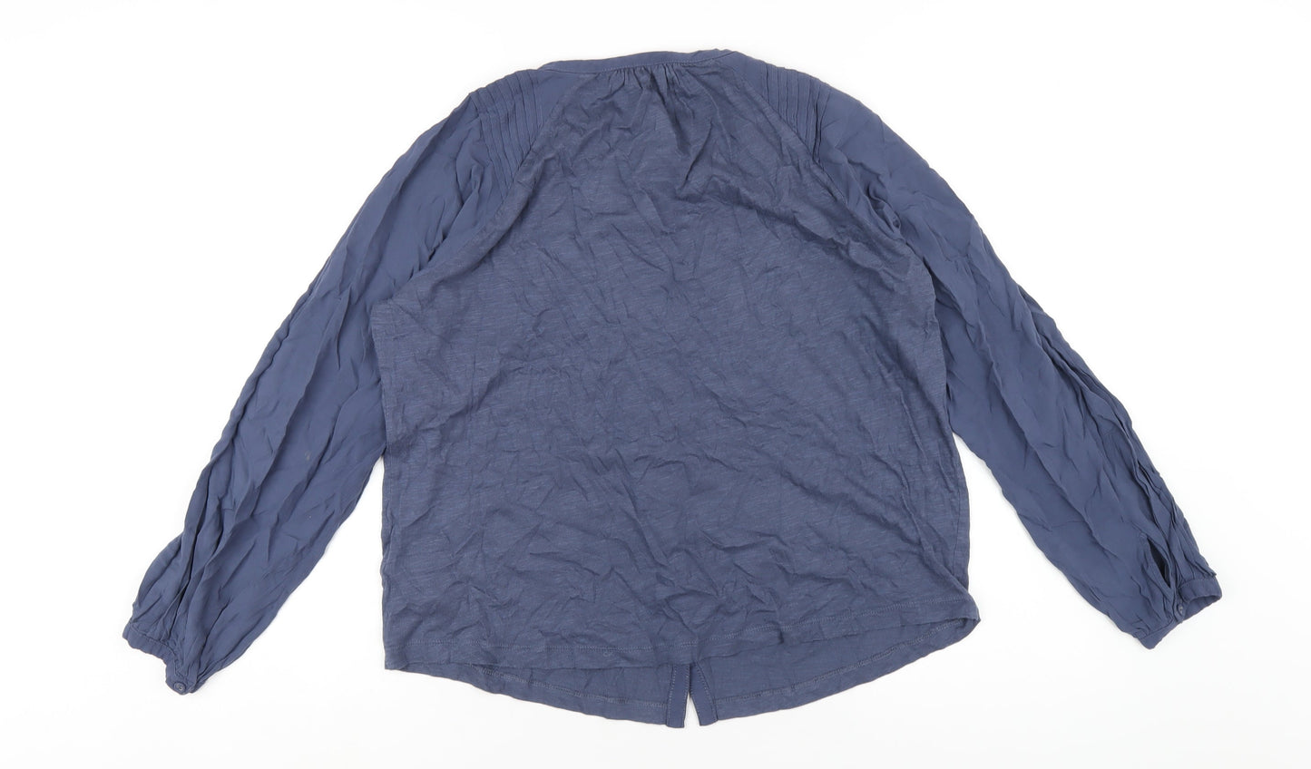 Womens UK Size 12 Per Una Blue Basic Button-Up
