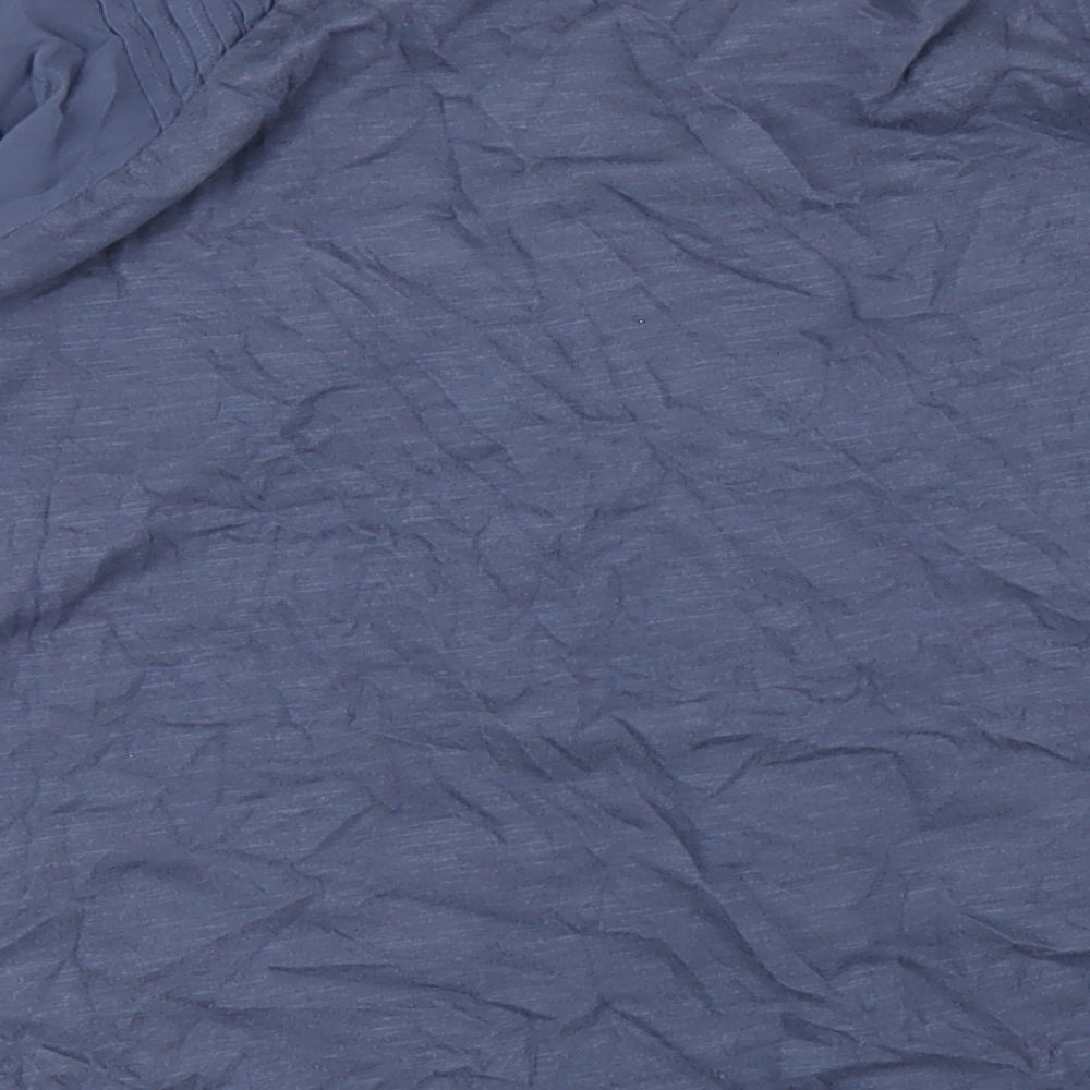 Womens UK Size 12 Per Una Blue Basic Button-Up