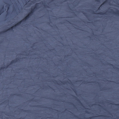 Womens UK Size 12 Per Una Blue Basic Button-Up