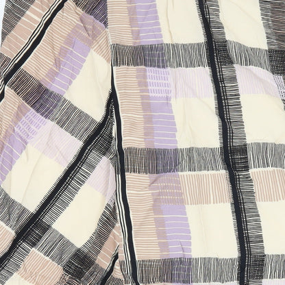 Marks and Spencer Womens Multicoloured Geometric Viscose A-Line Skirt Size 16 Zip