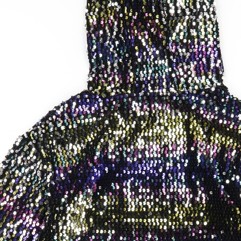 NEXT Girls Multicoloured Polyester Pullover Hoodie Size 7 Years Pullover - Sequin