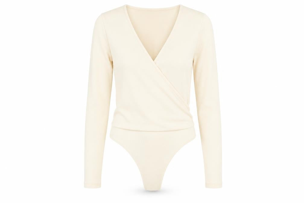 Womens UK Size 8 In the Style One-Piece Ivory Bodysuit