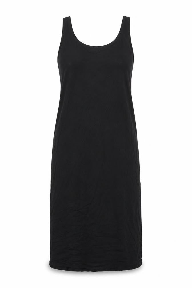 Marks and Spencer Womens Black Viscose Tank Dress Size S Scoop Neck Pullover