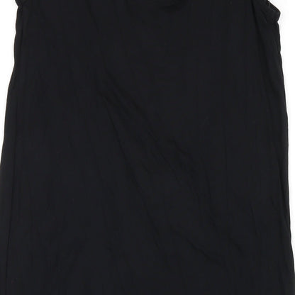 Marks and Spencer Womens Black Viscose Tank Dress Size S Scoop Neck Pullover