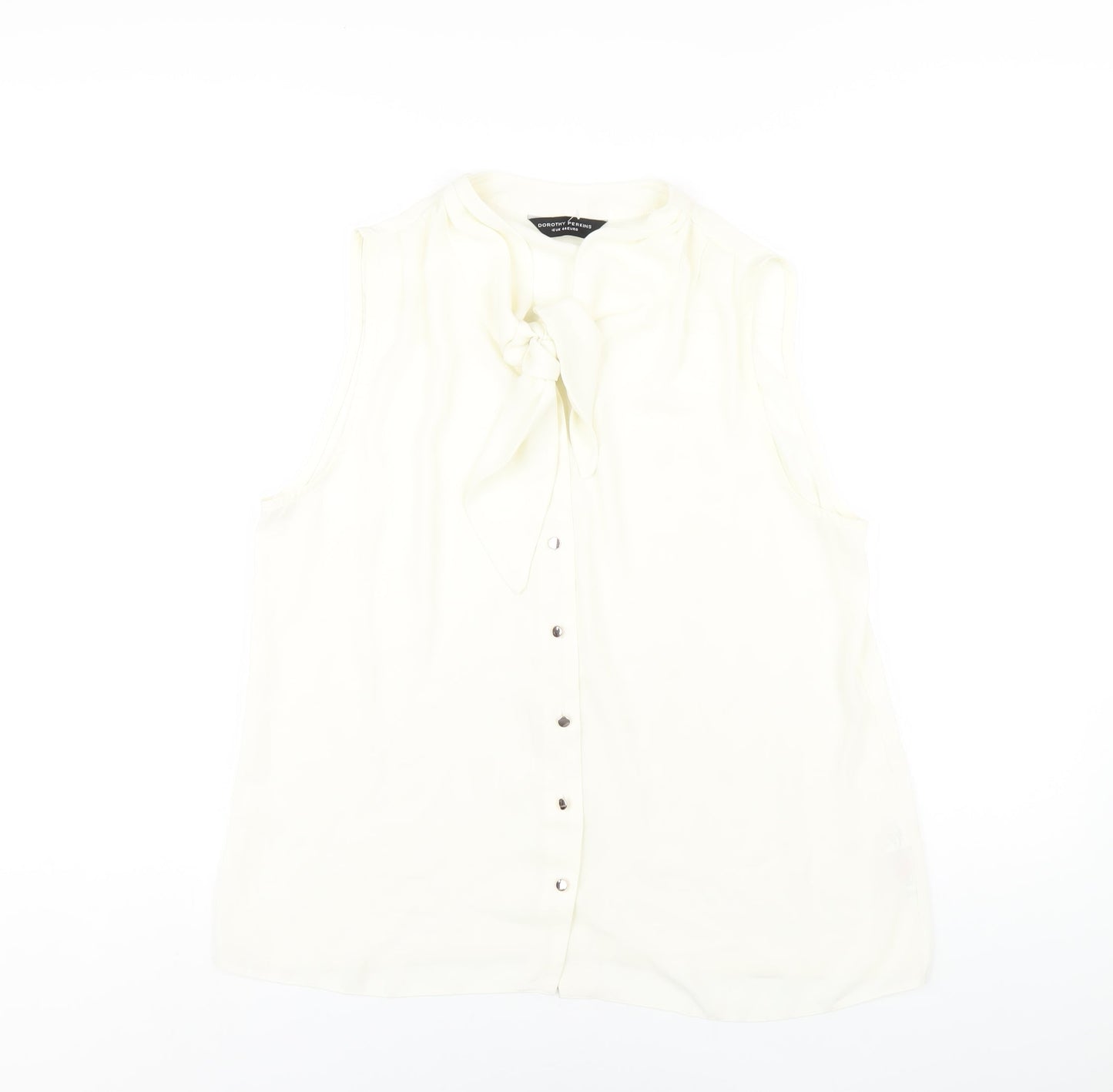 Womens UK Size 16 Dorothy Perkins Ivory Basic Button-Up