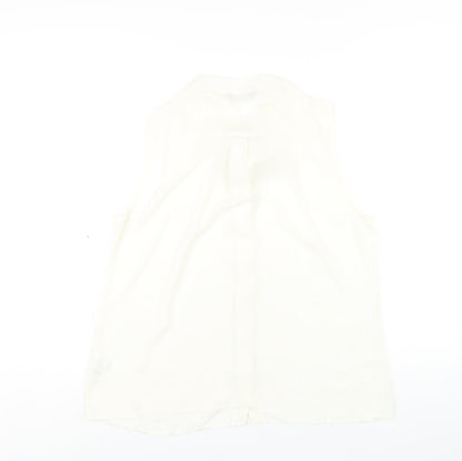Womens UK Size 16 Dorothy Perkins Ivory Basic Button-Up