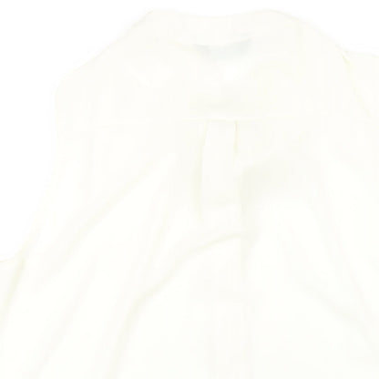 Womens UK Size 16 Dorothy Perkins Ivory Basic Button-Up