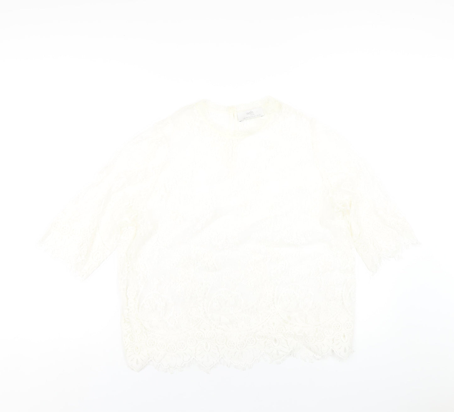 Womens UK Size 18 Wallis Ivory Basic T-Shirt