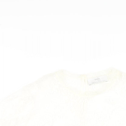 Womens UK Size 18 Wallis Ivory Basic T-Shirt