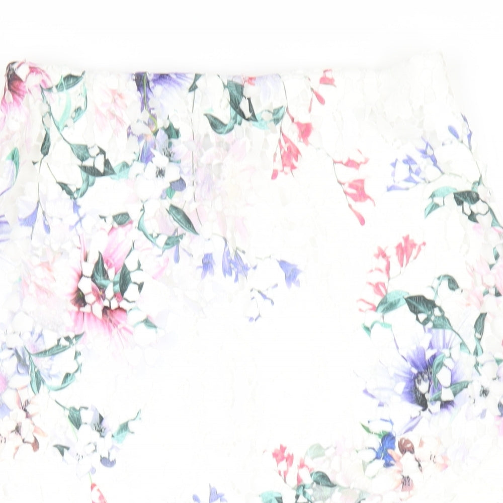 Lipsy Womens White Polyester Straight & Pencil Skirt Size 14