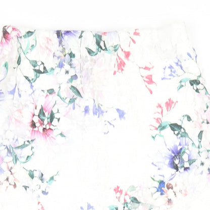 Lipsy Womens White Polyester Straight & Pencil Skirt Size 14