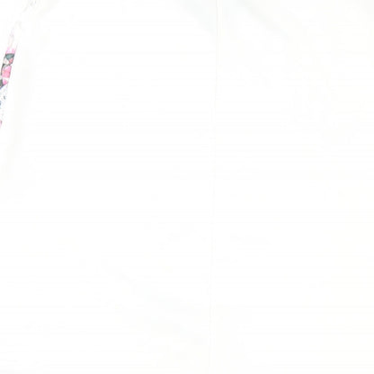 Lipsy Womens White Polyester Straight & Pencil Skirt Size 14