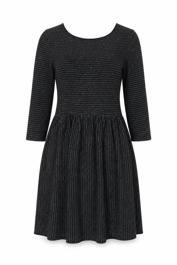 Goldie Womens Black Polyester A-Line Size M Boat Neck Pullover