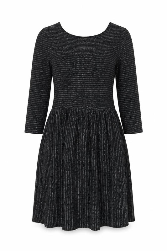Goldie Womens Black Polyester A-Line Size M Boat Neck Pullover
