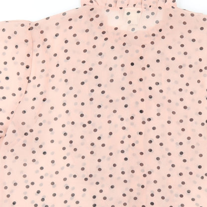 Womens UK Size 8 River Island Pink Basic Button-Up