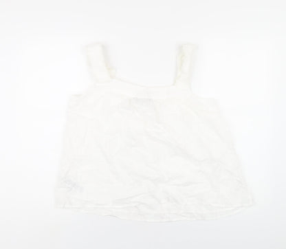 Womens UK Size 14 Marks and Spencer White Basic Blouse